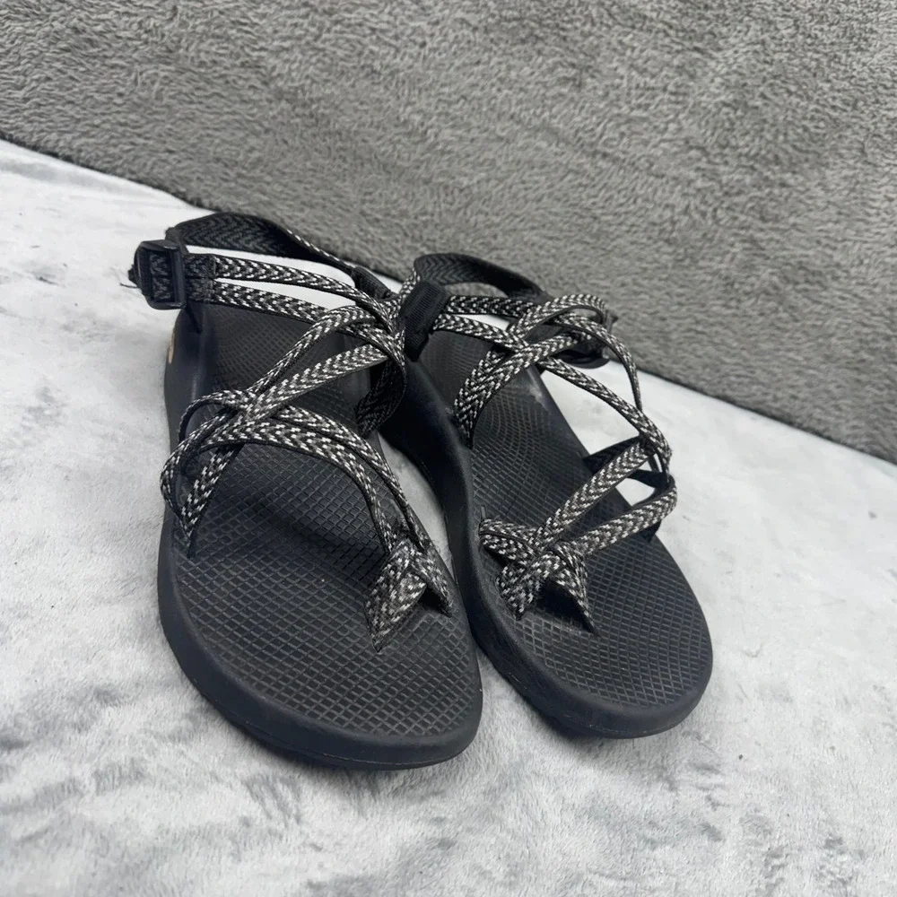 Chaco Black and Gray Strappy Sport Sandals